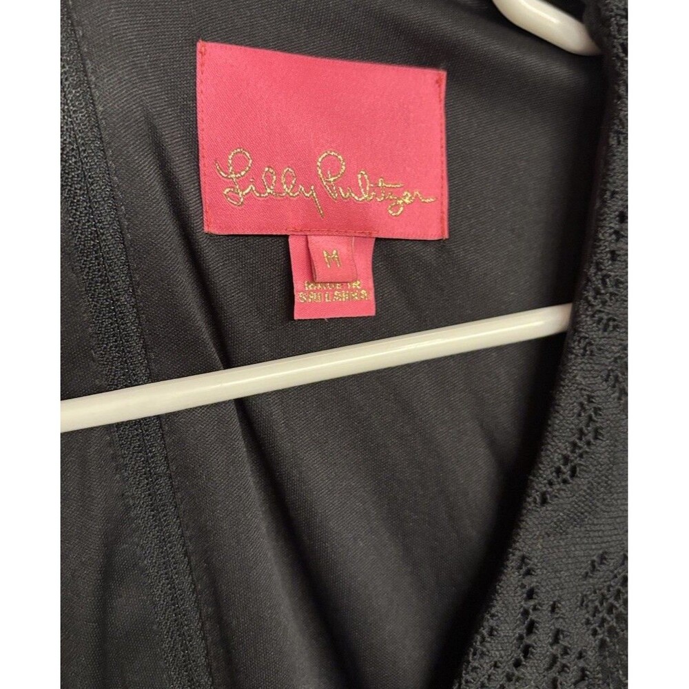 Lilly Pulitzer Black Lace Wrap Romper Dress - Picture 5 of 5